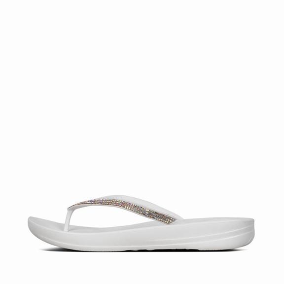 Tongs Femme Fitflop Iqushion Sparkle Blanche (KCY176495)